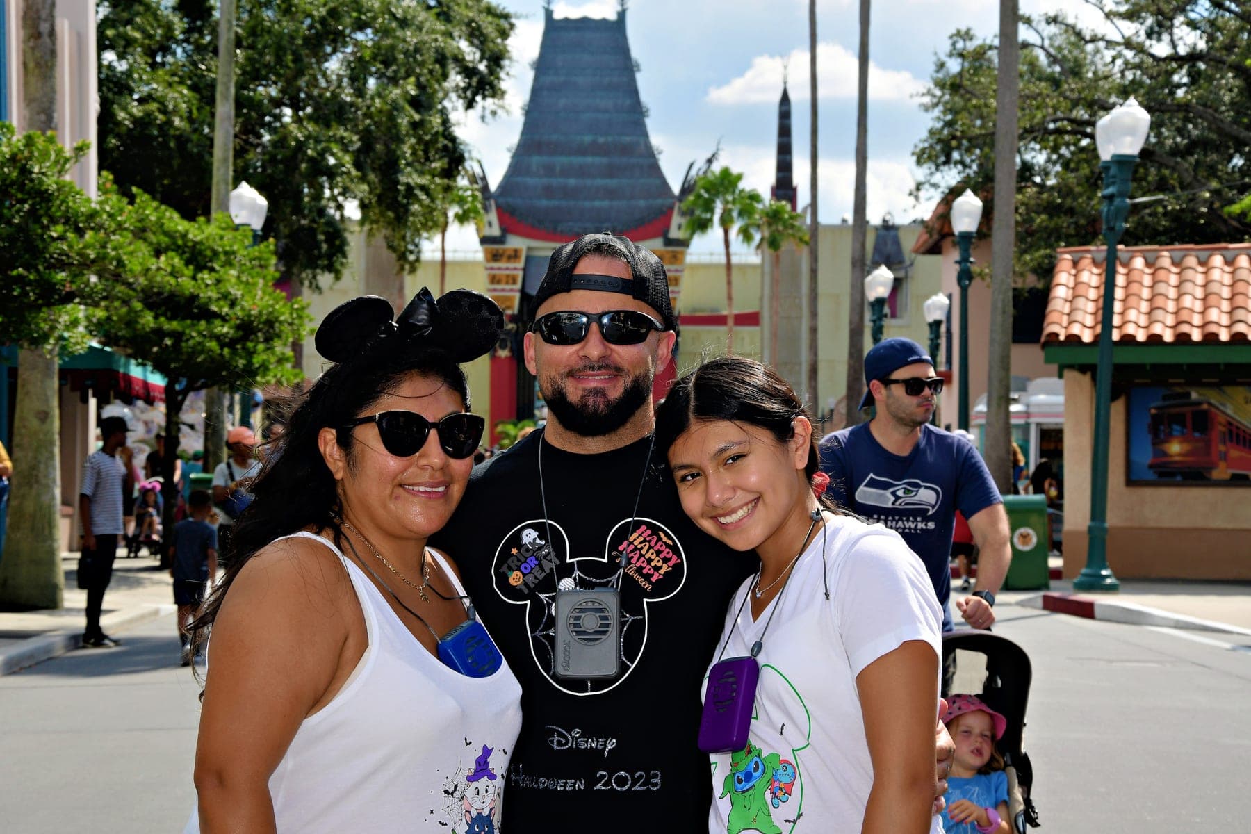 Marie, Tommy and Mia on vacation